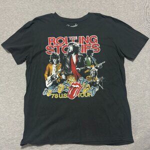 The Rolling Stones 78 US Tour Tshirt Mens XL Black multi color short sleeve